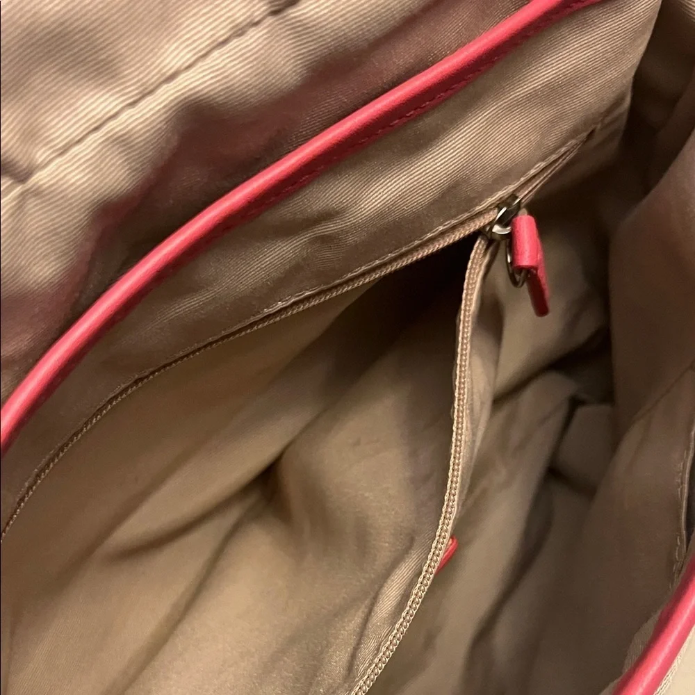 Coach Beige and Pink Crossbody Bag